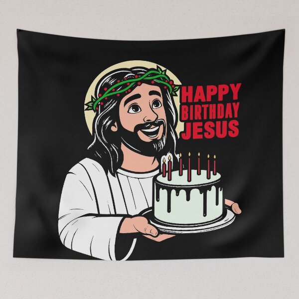 Item preview, Happy Birthday Jesus designed and sold by plushism.