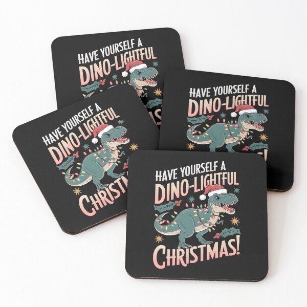 Item preview, Have Yourself a Dino-lightful Christmas! Dinosaur Christmas Pun designed and sold by DomTeesHaven.