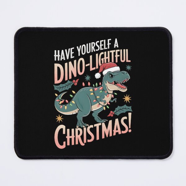 Item preview, Have Yourself a Dino-lightful Christmas! Dinosaur Christmas Pun designed and sold by DomTeesHaven.
