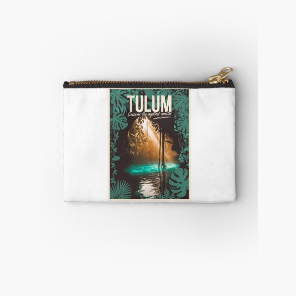 Item preview, Vintage travel poster Tulum Mexico – Discover mystical cenotes in retro design designed and sold by pod24.