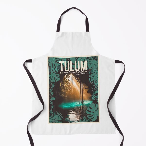 Item preview, Vintage travel poster Tulum Mexico – Discover mystical cenotes in retro design designed and sold by pod24.