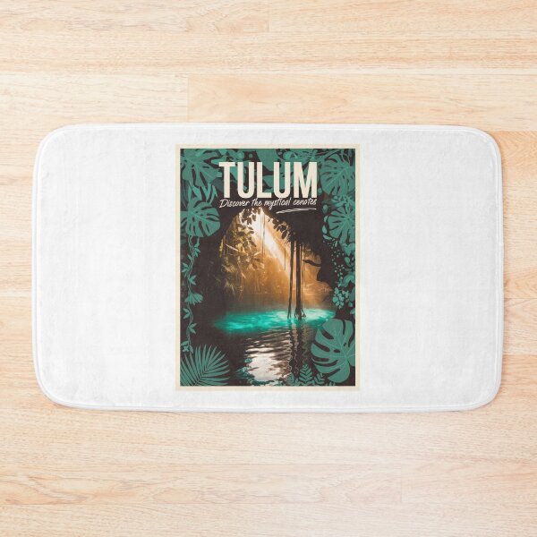 Item preview, Vintage travel poster Tulum Mexico – Discover mystical cenotes in retro design designed and sold by pod24.