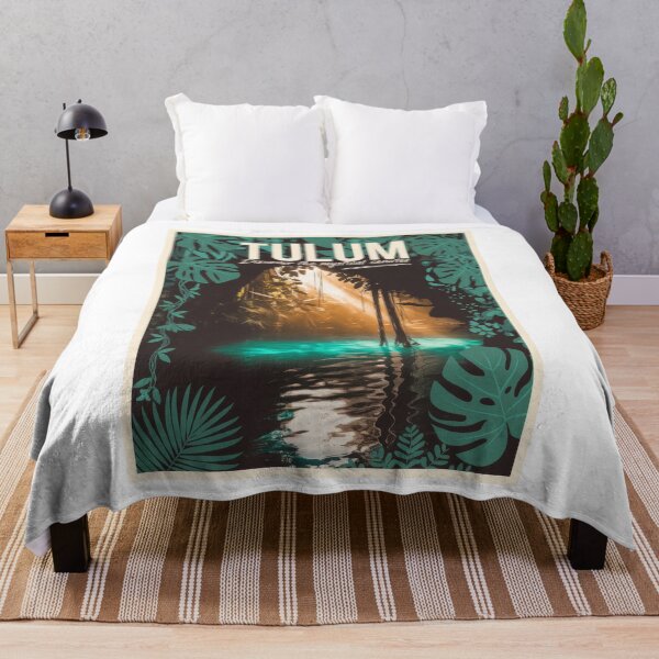 Item preview, Vintage travel poster Tulum Mexico – Discover mystical cenotes in retro design designed and sold by pod24.