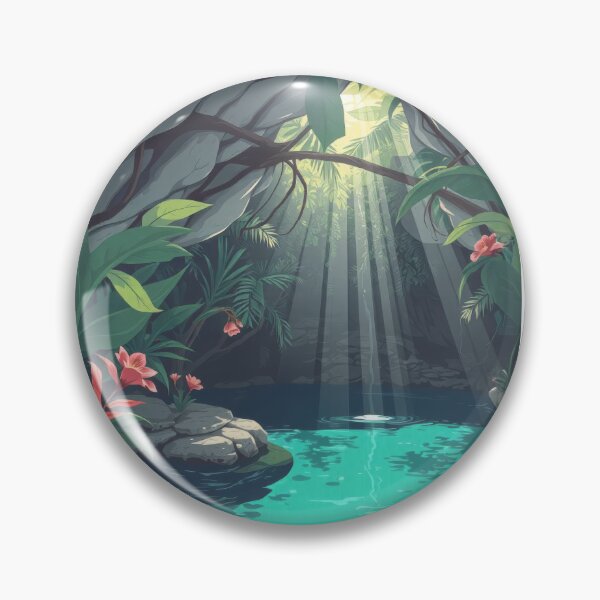 Item preview, Vintage travel poster Tulum Mexico – Mystical cenotes of Mexico in retro style designed and sold by pod24.