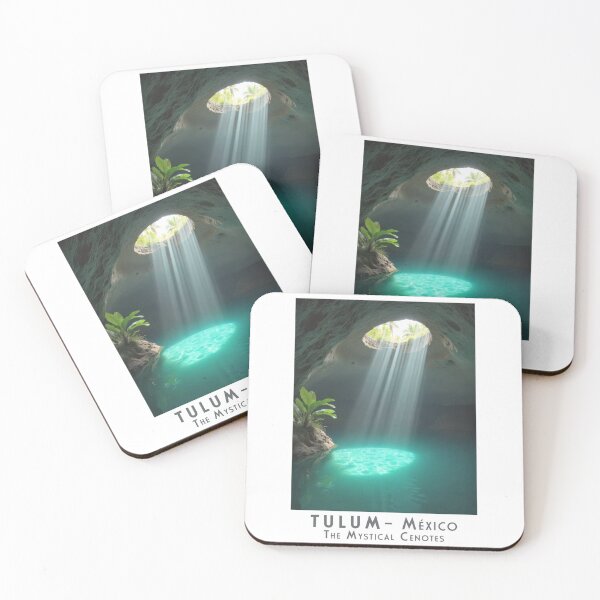 Item preview, Vintage travel poster Tulum – Magical cenotes of Mexico in retro style designed and sold by pod24.