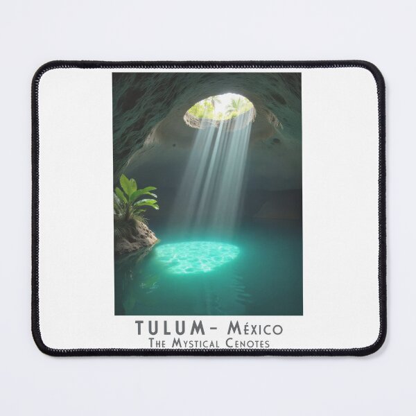 Item preview, Vintage travel poster Tulum – Magical cenotes of Mexico in retro style designed and sold by pod24.