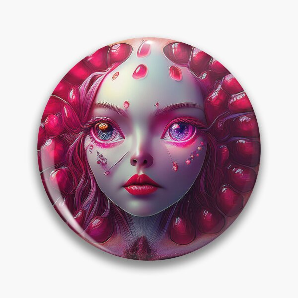 Item preview, Pomegranate Face | Fruits Patterns | Fruit Creatures Collection designed and sold by monkeybusiness.pt.