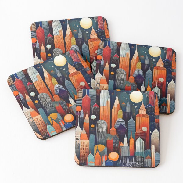 Item preview, Moonlight cityscape designed and sold by Vibranta Studio.