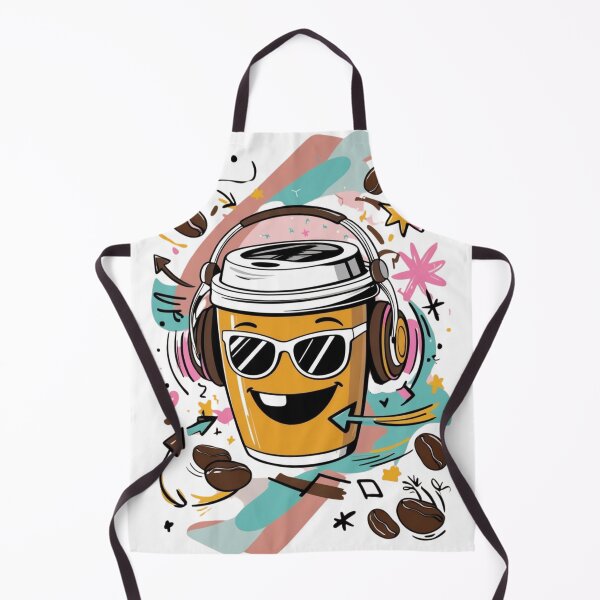 Item preview, Cool Coffee Cup with Headphones Cartoon Design for Coffee Lovers designed and sold by ibobo4656.
