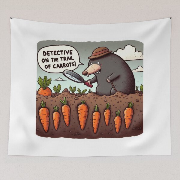Item preview, A mole with a large magnifying glass designed and sold by DesignFreaks7.