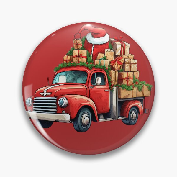 Item preview, Watercolor Retro Christmas Truck Gifts Santa Hat designed and sold by Belhbib Art ⭐⭐⭐⭐⭐.