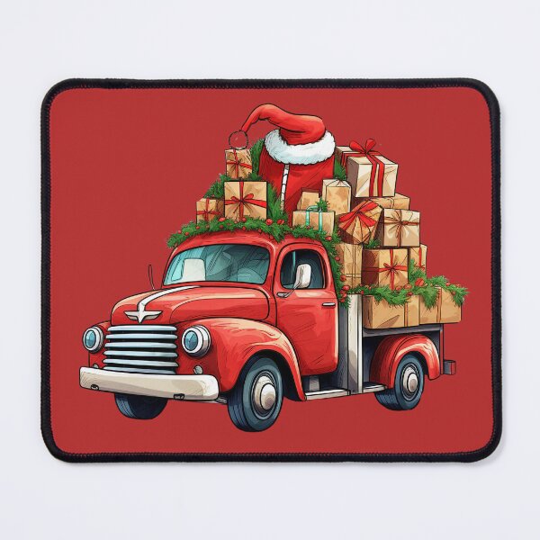 Item preview, Watercolor Retro Christmas Truck Gifts Santa Hat designed and sold by Belhbib Art ⭐⭐⭐⭐⭐.