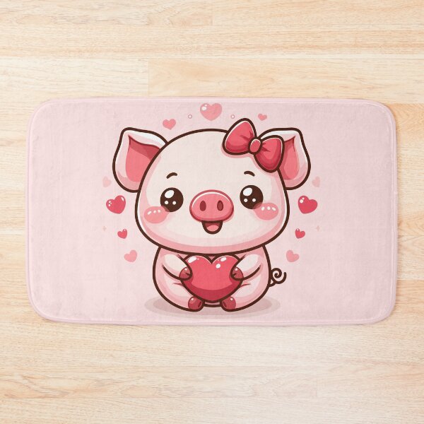 Item preview, Cute Valentine’s Day Pig with Hearts Vector Art designed and sold by Coffee Lifestyle.