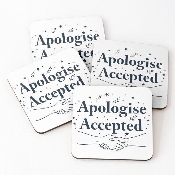 Item preview, Apologise Accepted - Bold Typography T-Shirt, Forgiveness Quote Shirt designed and sold by CYouClothings.