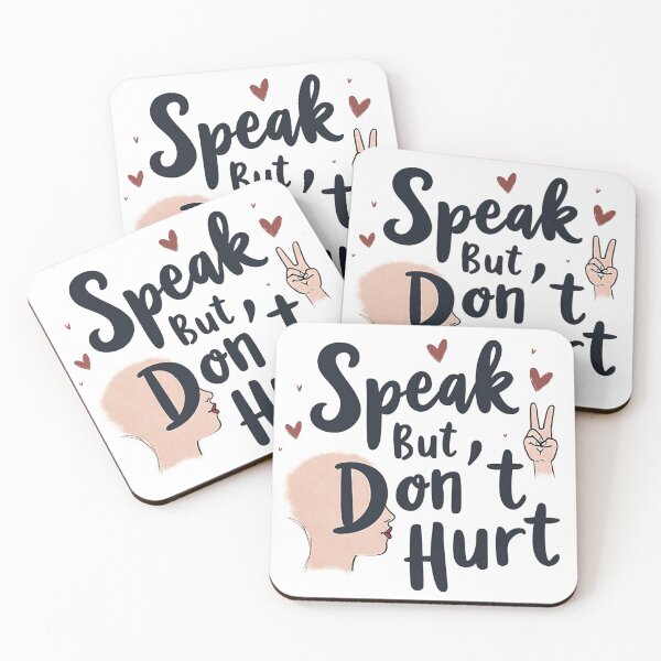 Item preview, Speak But Don’t Hurt - Emotional Love Typography T-Shirt, Kindness Quote Shirt designed and sold by CYouClothings.