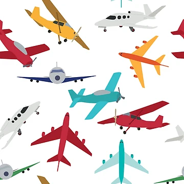 Artwork thumbnail, Colorful Airplanes Pattern by idovedesign