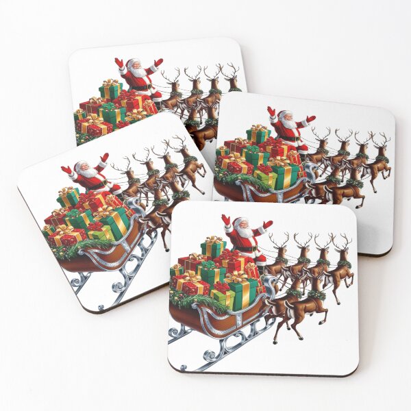 Item preview, Sleigh and Santa Claus designed and sold by Tatjana  Hudak.