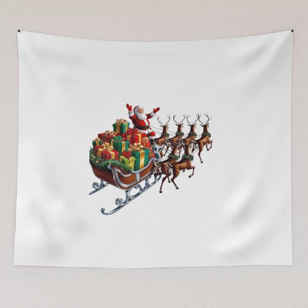 Item preview, Sleigh and Santa Claus designed and sold by Tatjana  Hudak.