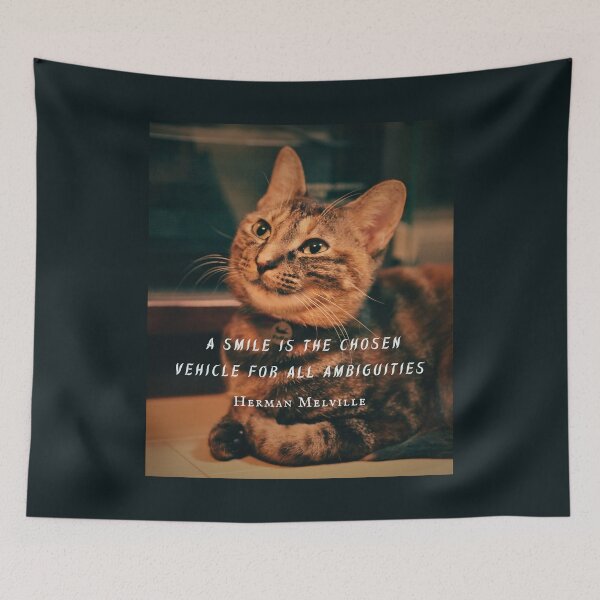 Item preview, Herman Melville quote: a smile is the chosen vehicle for all ambiguities designed and sold by artbleed.