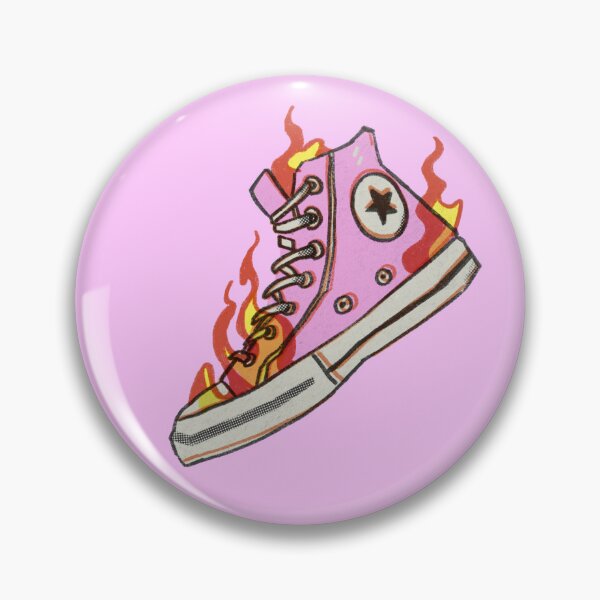 Item preview, Converse Pink on Fire - Kawaii designed and sold by LFStickers.