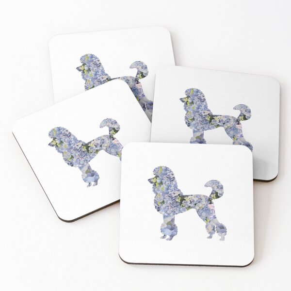 Item preview, Blue Hydrangea Standard Poodle with a Fluffy Tail designed and sold by PoppeeFrost.