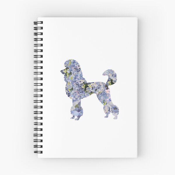 Item preview, Blue Hydrangea Standard Poodle with a Fluffy Tail designed and sold by PoppeeFrost.