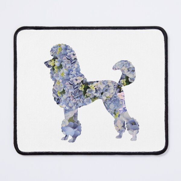 Item preview, Blue Hydrangea Standard Poodle with a Fluffy Tail designed and sold by PoppeeFrost.