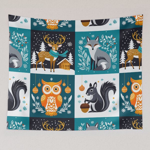 Item preview, New Year Seamless Pattern animal  designed and sold by Meemaart.