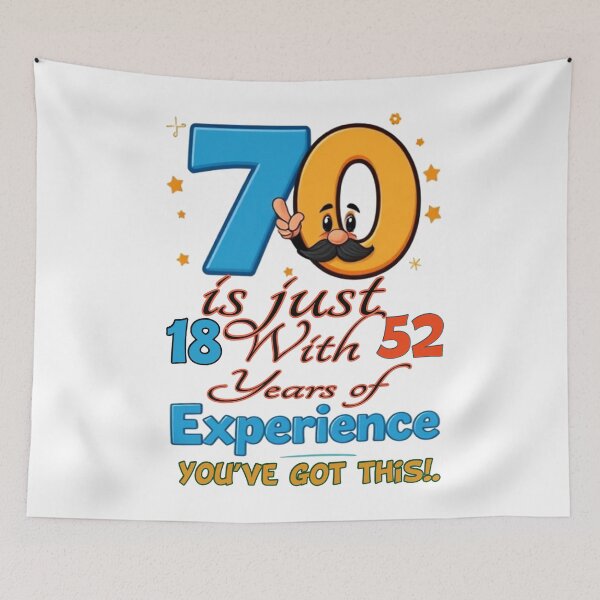 Item preview, funny 70th birthday quote, designed and sold by DesignMod.