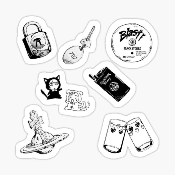 Vista previa del artículo con la obra «NANA: Paquete de pegatinas estéticas de Nana», diseñado y vendido por Yukisuba.