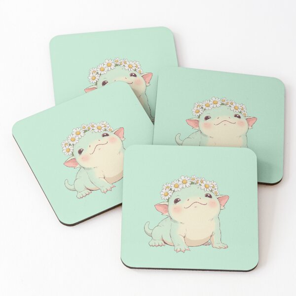 Item preview, Adorably Crowned Axolot A Flowery Tale designed and sold by MadeByHaresShop.
