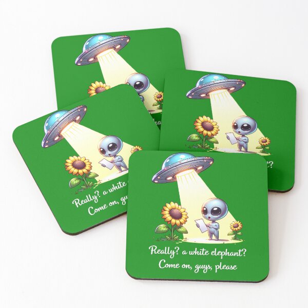 Item preview, Alien’s Reaction to White Elephant Gift – 'Really? Come on, guys, please'  designed and sold by artivibestudio.