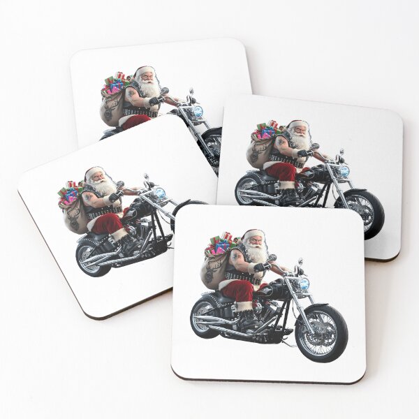 Item preview, Cool Santa Claus on a motorcycle carrying gifts designed and sold by AnnaTymosh.