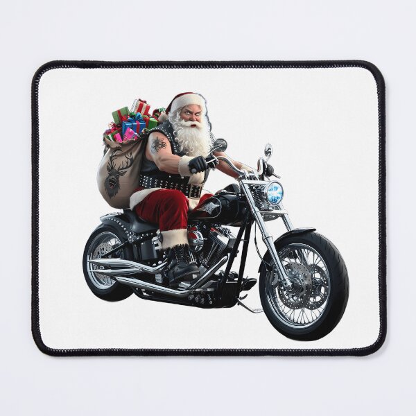 Item preview, Cool Santa Claus on a motorcycle carrying gifts designed and sold by AnnaTymosh.