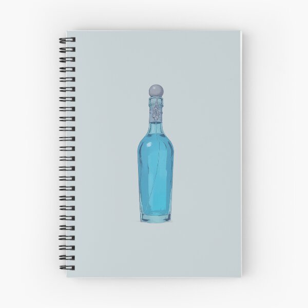 Item preview, Blue Mana Potion Silver-Embellished Linear Illustration designed and sold by MadeByHaresShop.