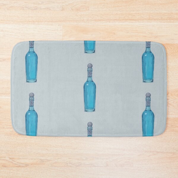 Item preview, Blue Mana Potion Silver-Embellished Linear Illustration designed and sold by MadeByHaresShop.