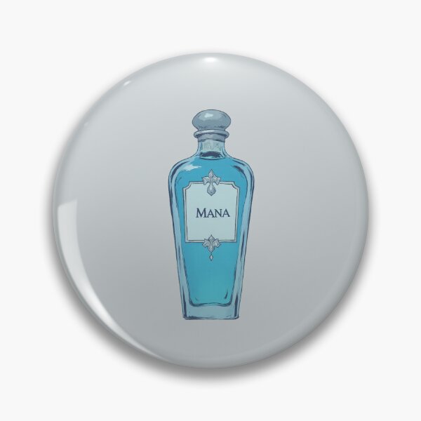 Item preview, Blue Mana Potion Silver-Embellished Linear Illustration designed and sold by ShroomForge.