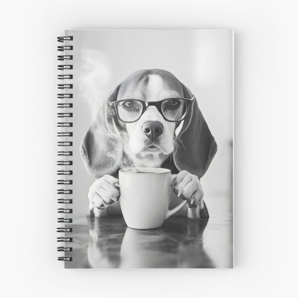 Item preview, Beagle Dog Drinking Coffee & Wearing Glasses designed and sold by CheekyAnimalz.