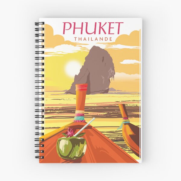 Item preview, Sunset in Thailand over Phuket Vintage Poster designed and sold by asamijess.