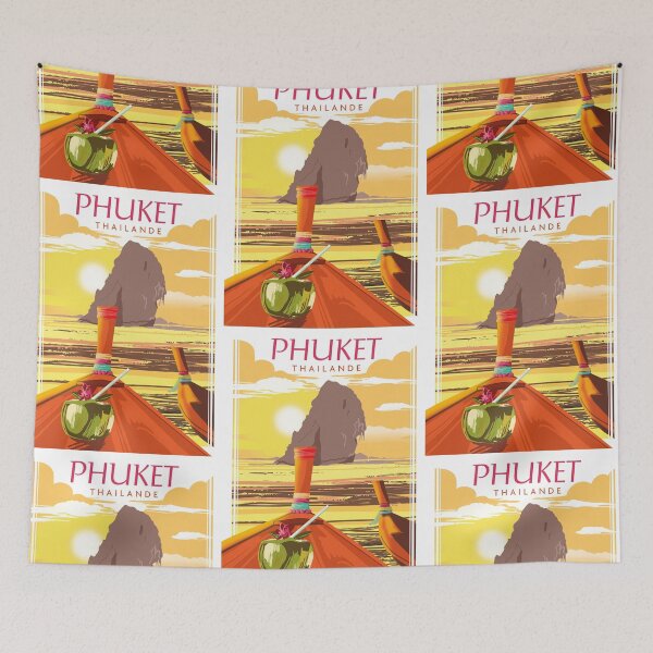 Item preview, Sunset in Thailand over Phuket Vintage Poster designed and sold by asamijess.
