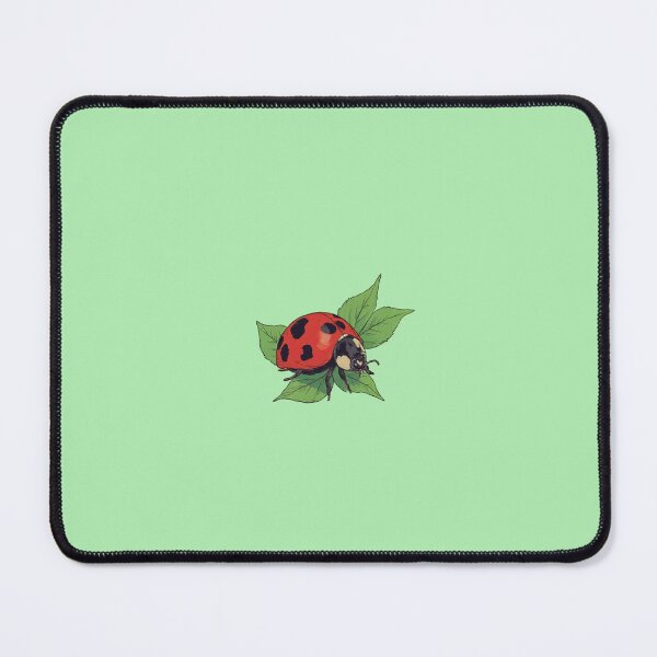 Item preview, Vibrant Ladybug Perch Pastel Mint Comic Style Illustration designed and sold by ShroomForge.