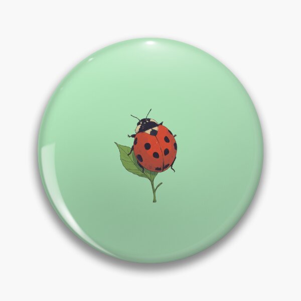Item preview, Vibrant Ladybug Perch Pastel Mint Comic Style Illustration designed and sold by ShroomForge.