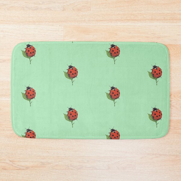 Item preview, Vibrant Ladybug Perch Pastel Mint Comic Style Illustration designed and sold by ShroomForge.