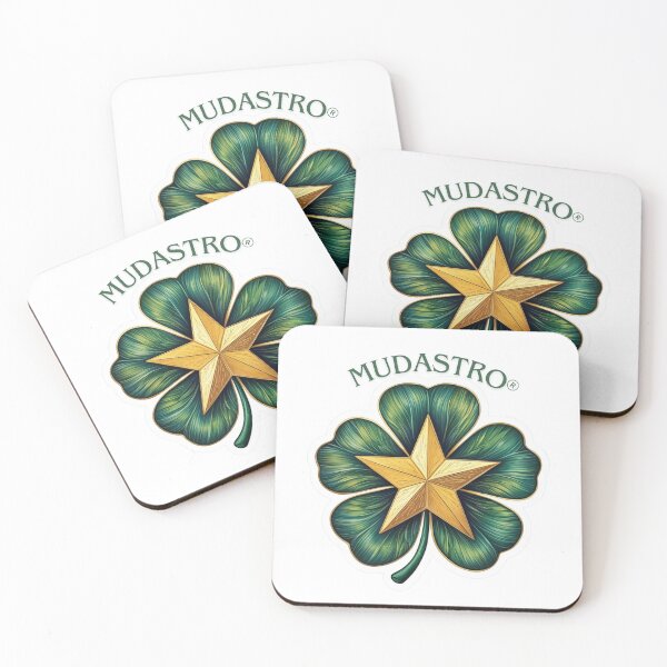 Item preview, Mudastro Cloverleaf Golden Star Branding Art designed and sold by Mudastro Astrology.