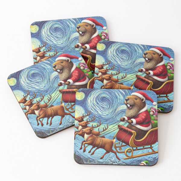 Item preview, Santa beaver distributes gifts designed and sold by Purpleflex.