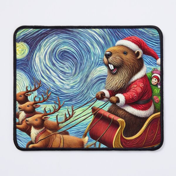 Item preview, Santa beaver distributes gifts designed and sold by Purpleflex.