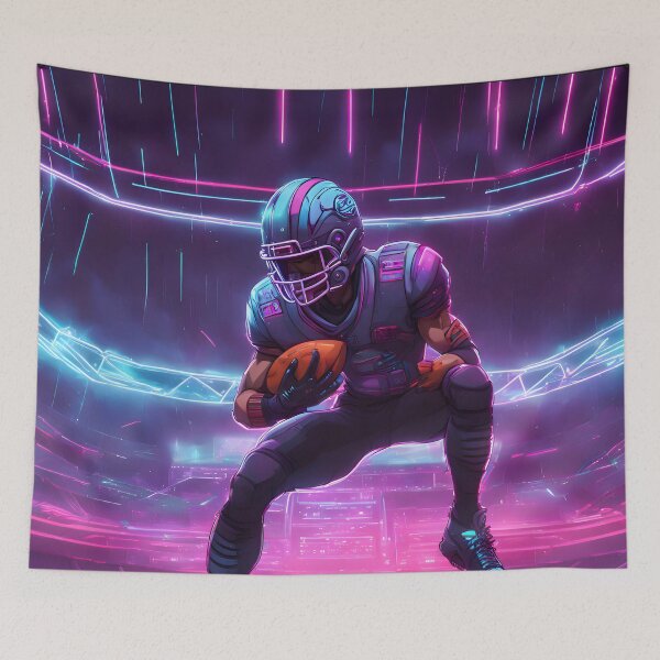 Item preview, Neon Gridiron Hero designed and sold by AI-Only Creations.