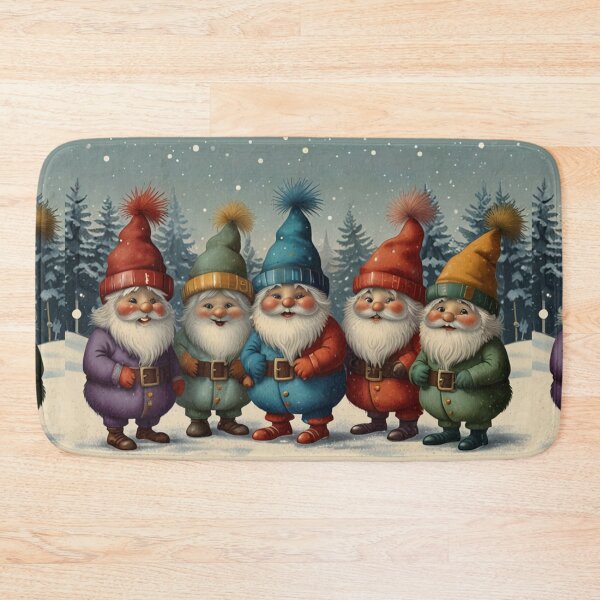Item preview, Christmas Gonks illustration designed and sold by Vintage Designs +.