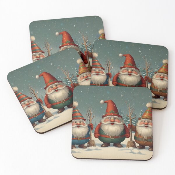 Item preview, Christmas Gonks illustration designed and sold by Vintage Designs +.