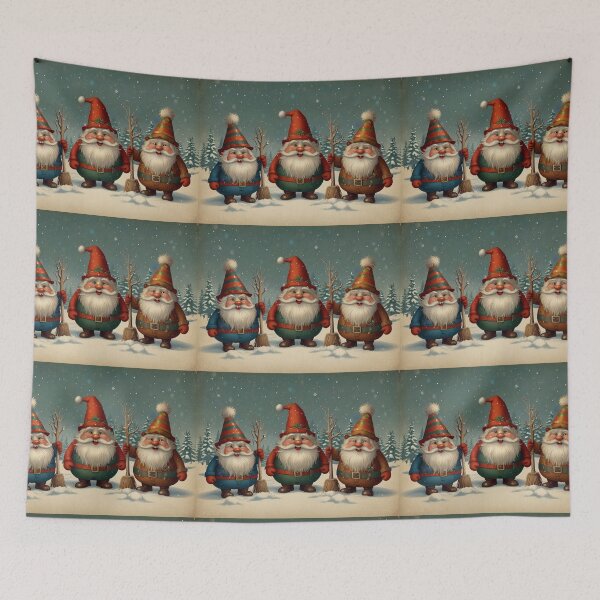Item preview, Christmas Gonks illustration designed and sold by Vintage Designs +.